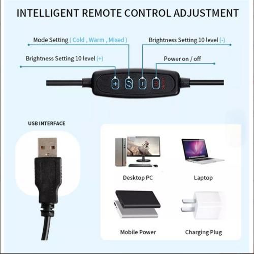 product_image_name-Generic-10-Inch Ring Light with Stand & Remote Control - Adjustable Tripod for Videos, Live Streaming, Makeup, Zoom Calls-3