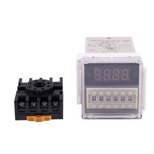 DH48S-S Digital Time Delay Relay Programmable Double Relay Timer Switch  Socket