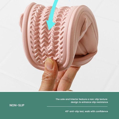 product_image_name-Generic-1 pair Pillow Slippers for Women and Men Non Slip Quick Drying Shower Slides Bathroom Sandals Ultra Cushion Thick Sole-2