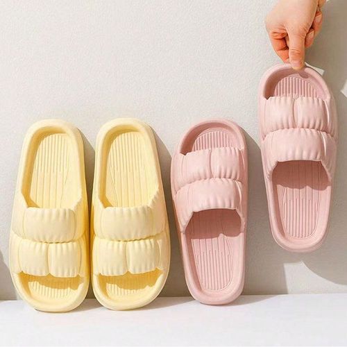 product_image_name-Generic-1 pair Pillow Slippers for Women and Men Non Slip Quick Drying Shower Slides Bathroom Sandals Ultra Cushion Thick Sole-5