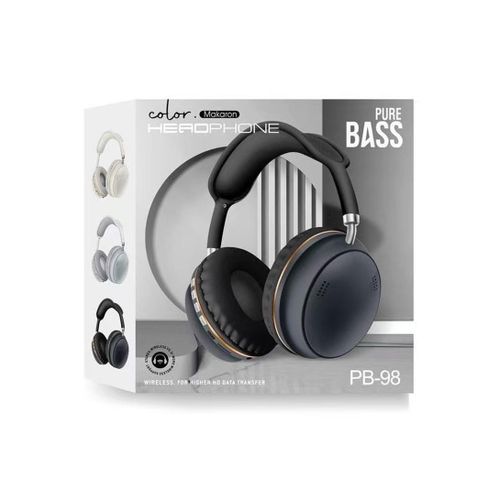 product_image_name-White Label-Wireless Bluetooth 5.3 Over-Ear Headphones - 40H Playtime, Deep Bass Stereo, LED Indicator, Comfortable Foldable Headset - Black-2