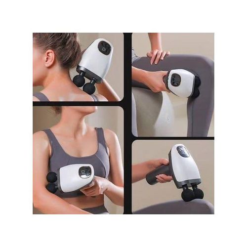 Generic Deep tissue High-speed vibration double head Massage gun SL-921 white/black - image 3