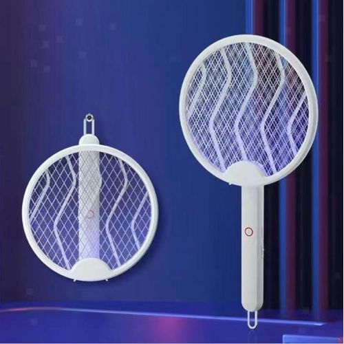product_image_name-Generic-Electric Fly Swatter Bug Racket Dual Modes Mosquito Killer with Purple Mosquito Light Rechargeable for Indoor Home Office Backyard Patio Camping-3