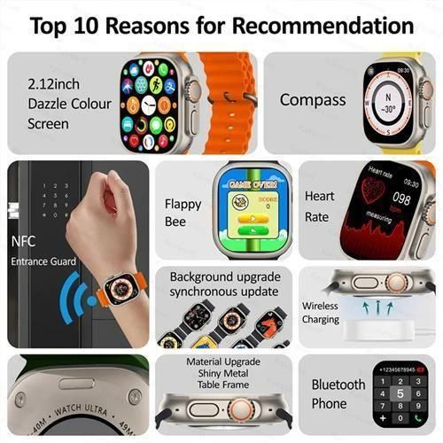 product_image_name-Generic-S9 Ultra2 MAX 2.3" IPS HD Full Touch Screen Smart Bluetooth Call Smartwatch-2