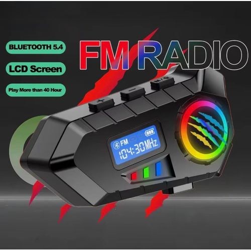 product_image_name-New-Motorcycle Helmet Bluetooth Headset Wireless Waterproof Handsfree Call Noise Reduction Earphone with FM Radio-1