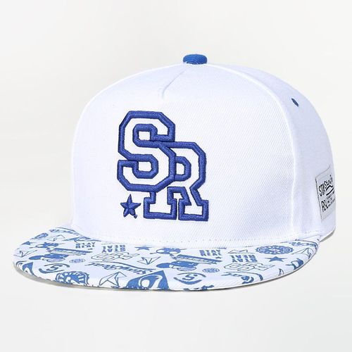 product_image_name-Generic-Stay Real 3D Embroidery Baseball Snapback Cap - White/Blue-3