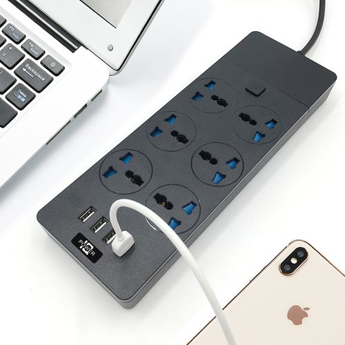 product_image_name-Generic-3000W 13A universal multifunctional power extension socket 2M USB-2