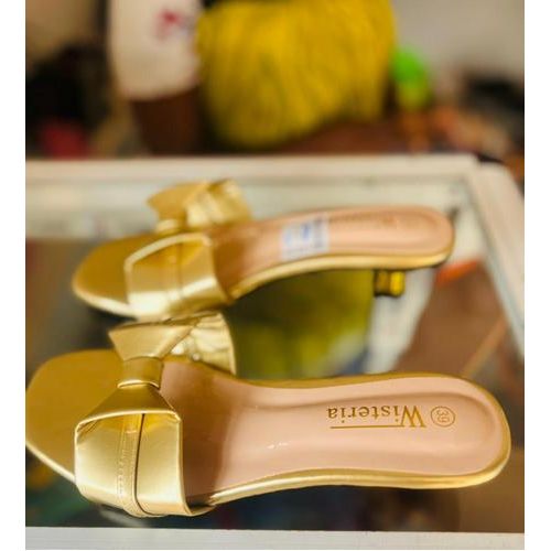 product_image_name-Fashion-Women Elegant Heel Slippers-Gold-3