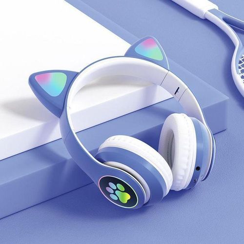 Generic Wireless Cat Ear Headphones – Blue