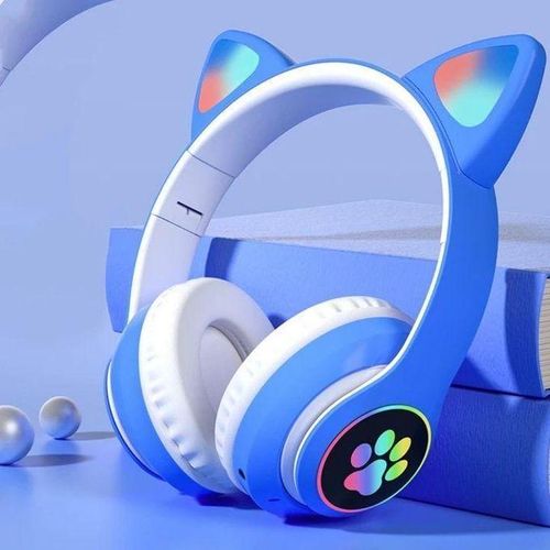 Generic Wireless Cat Ear Headphones – Blue - image 2
