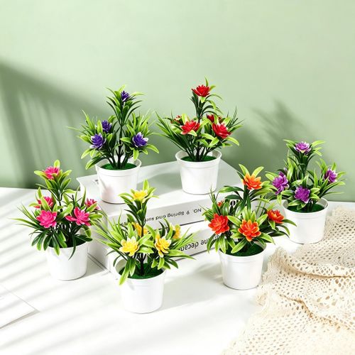 Generic 6 pcs artificial plants, artificial greenery potted plants, home decorations, tabletop decorations, shooting props,Small potted plants - image 7