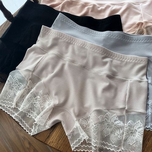 Shop Generic S104 Summer Shorts For Women Female Underwear Strong Stretched  Modal Boxer Brief Mid_Waist Plus Size Safety Short Pants ladies(#Gray)  Online