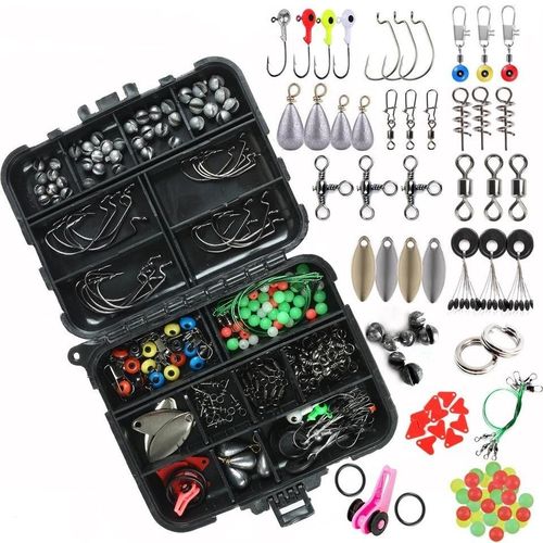 product_image_name-Generic-A 188-piece fishing accessory set, including bait, swivels, and rig accessories.-1