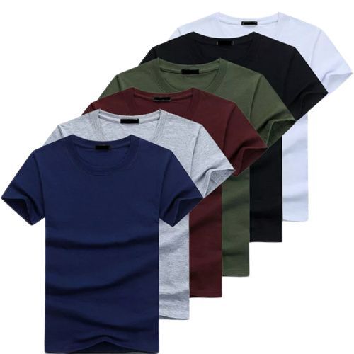 Shop White Label Casual Round Neck Short Sleeve T-Shirt - 6 Pieces ...