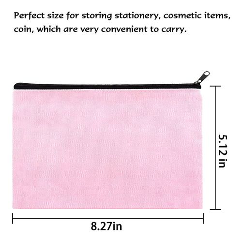 Shop Generic 16 Pack Pink Canvas Makeup Bag,Bulk Cosmetic Bags with Online