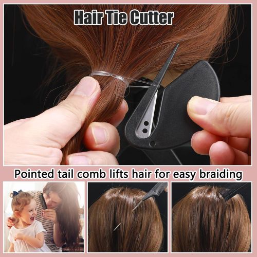 Generic Elastic Hair Bands with Hair Loop Styling Tool,  2000pcs Elastic Hair Ties with Organizer Box - image 5