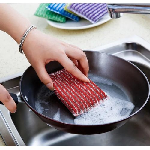 Ba 4pcs Multi colours kitchen dish washing cleaning sponge