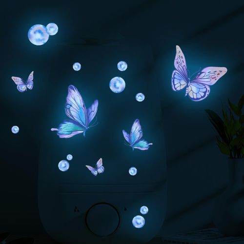 product_image_name-Generic-Blue Light Butterfly Wall Decoration Luminous Wall Stickers-Suitable For Living Room Bedroom Background Decoration-1