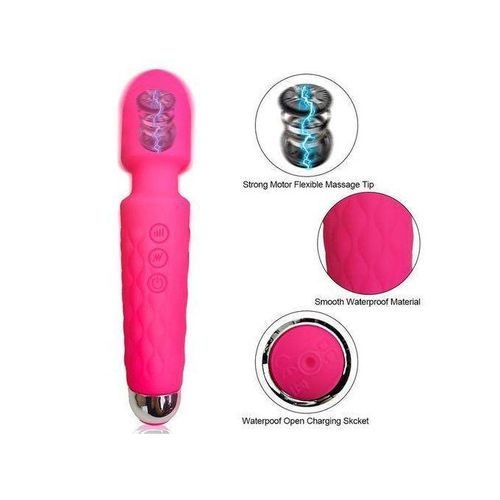 product_image_name-Generic-20 Mode Powerful Rechargeable Magic Wand Vibrator Bullet Vibrator G Spot Vibrator Vagina Sex Toy-2