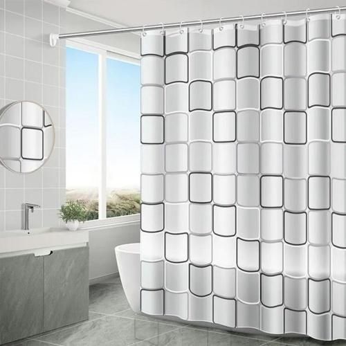 Generic Bathroom shower curtain waterproof 180/180cm curtain home decoration bathroom shower curtain - image 6