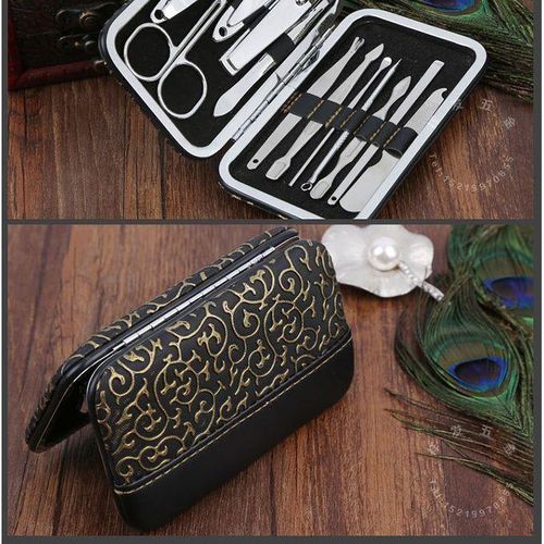 product_image_name-Generic-12 Pcs Nails Grooming Kit Set For Pedicure & Manicure - Silver-2