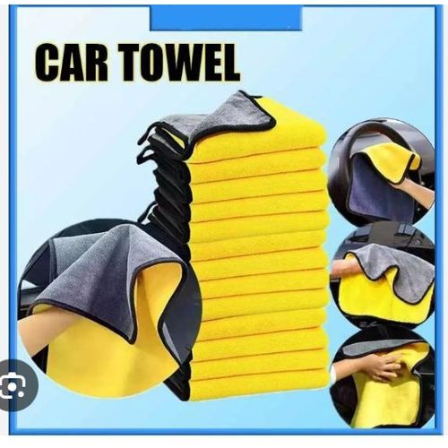 AD 2pcs Car Microfiber Cleaning Towel - Multicolor