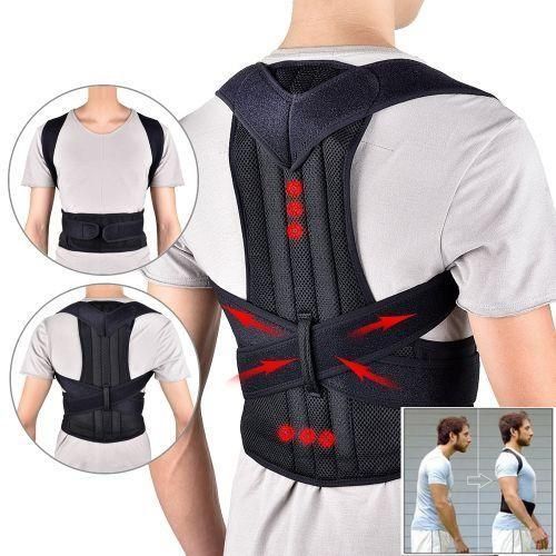 Generic Posture Corrector,Fitness Brace,Features adjustable straps and back support,unisex design - Black - image 5