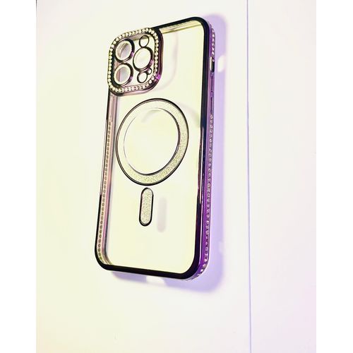 product_image_name-Generic-Transparent Crystal Phone Case for iPhone 13Pro Max with Camera Lens Film - Purple -3
