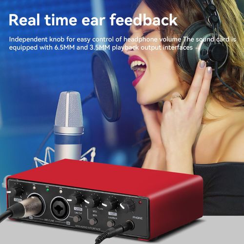 YUUIKLLE USB Audio Interface for Guitarists, Vocalists, Podcasters or playback studio quality sound - image 3