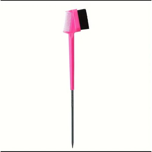 Generic Dual-Sided Edges Brush with Metal Tail Comb – Pink