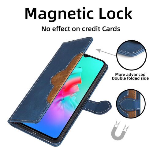 Redmi Note 13 Pro (+) Plus 5G High Quality Flip Retro Leather Case With Magnetic Buckle - Blue - image 2