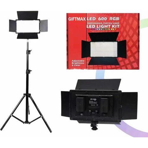 Generic LED 600 RGB Professional Studio Photo & Video Light Kit