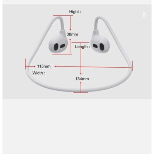 Generic   PRO AIR Open Ear Earbuds Bluetooth 5.0 Earphone Bone/Air Conduction Headset with Mic IPX5 - White - image 4