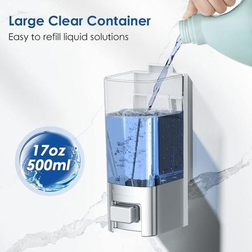 Generic Manual, refillable, wall-mounted soap dispenser for hotel bathrooms - image 2