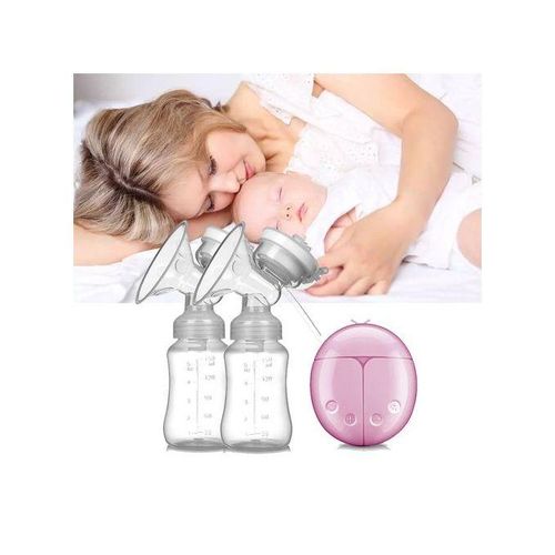 Genetic Double Electric Breast Pump With Bottle--Pink - image 2