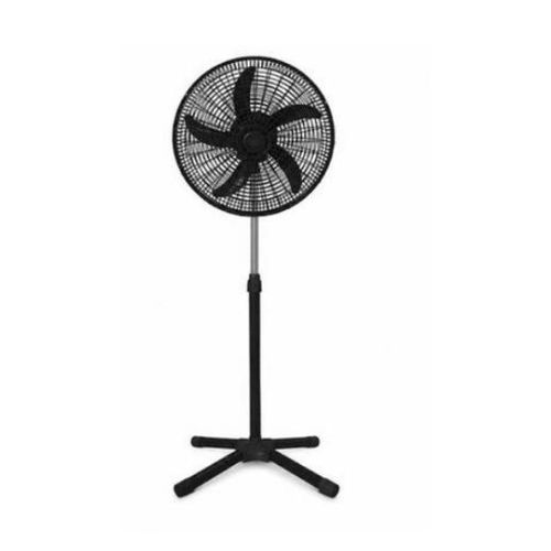 Generic 1 Pieces 18 Inches Standing Fan - Double Fan Bundle - Strong Wind - Adjustable Height - Black