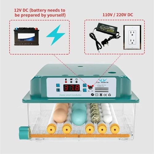 product_image_name-Generic-16 Eggs Digital Incubator Automatic Rotation Humidity Control Chicken and Duck -  Green-2