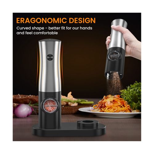 915 Generation Electric Pepper Grinder Automatic Pepper Grinder Stainless  Steel Battery Operated Salt Grinder Refillable