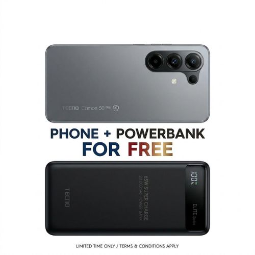 product_image_name-TECNO-Camon 50 Pro Black - THE OFFICIAL 256GB Edition with FREE 20,000mAh Powerbank-2