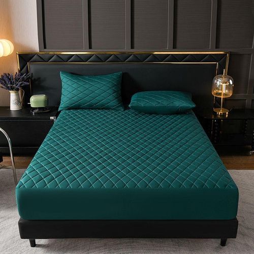 Generic 1.5*2M Waterproof Cotton Fitted Matress Cover Protector Bed Sheet  - Greeen - image 2