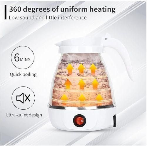 Generic Portable Folding Electric Kettle Set for Home and Travel - 0.6L Blue - image 7