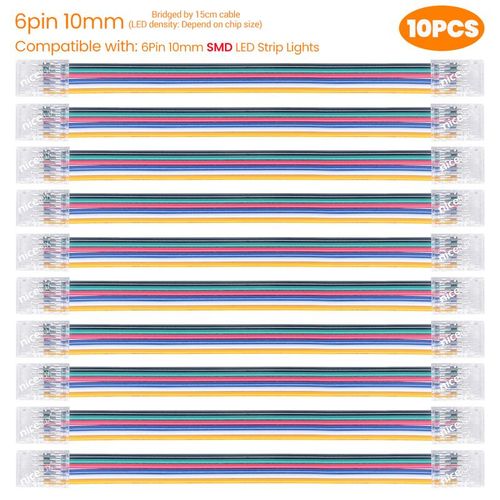 Shop Generic 10mm 6pin Strip to Wire Connector Right Angle Adjustable ...