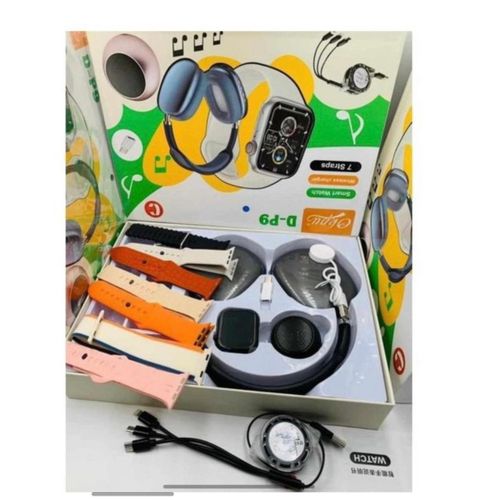 Generic D-P9 Smart watch with 7 Straps, BT Speaker, P9 Headphone - image 2