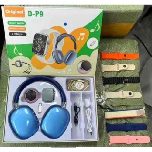 Generic D-P9 Smart watch with 7 Straps, BT Speaker, P9 Headphone - image 3