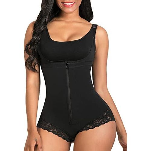 Women's Full Slip Shapewear Dress Bodysuits Lingerie with Lace Firm Control  Open Bust Waist Cinchers Body Shaper Dresses