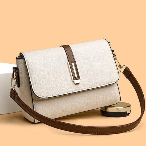 product_image_name-Fashion-Women's crossbody bag, travel bag with adjustable shoulder strap and zipper closure(White)-1