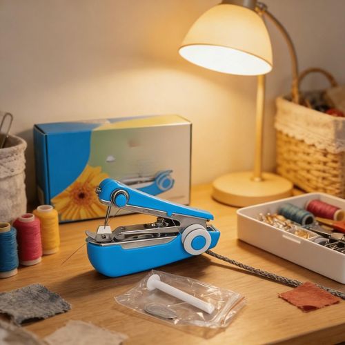 Generic Mini Portable Handheld Sewing Machine Manual No Electricity Easy Home Sewing Kit with Threading Tool - image 6