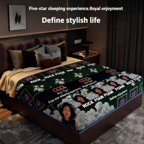 product_image_name-Bright-14-Inch Double Mattress – Multicolour, Comfort Meets Durability + FREE Curtains!-1