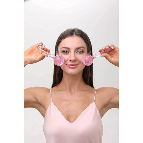 product_image_name-Generic-Ice Globe Facial Massager (2pcs) - Pink-2