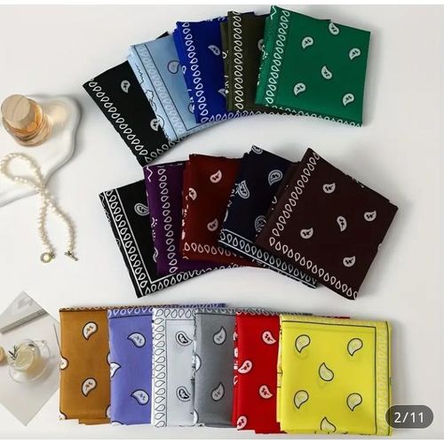 product_image_name-AD-4pcs Fashionable Bandana scarf or Bands - Multicolours -1